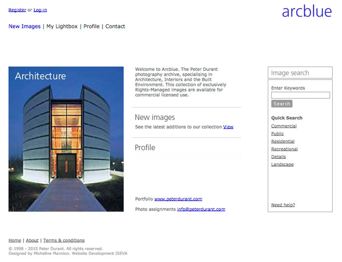 Arcblue Image Library Website