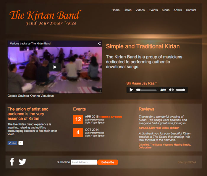 The Kirtan Band Website